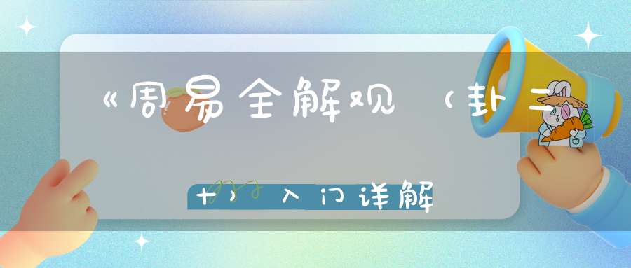 《周易全解观（卦二十）入门详解