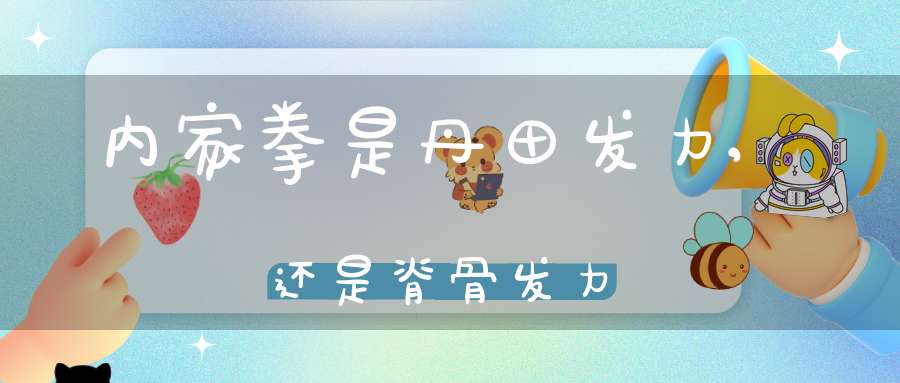 内家拳是丹田发力,还是脊骨发力