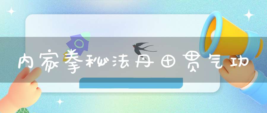 内家拳秘法丹田贯气功