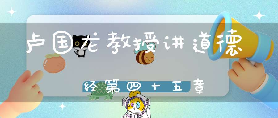 卢国龙教授讲道德经第四十五章
