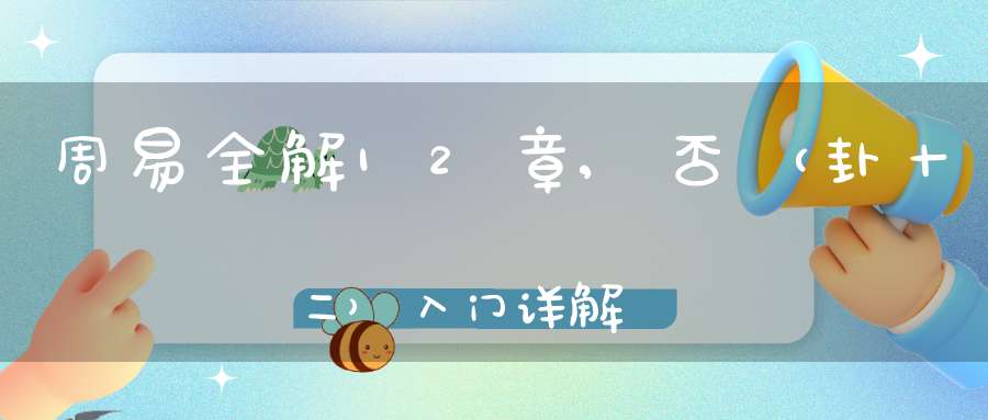 周易全解12章,否（卦十二）入门详解