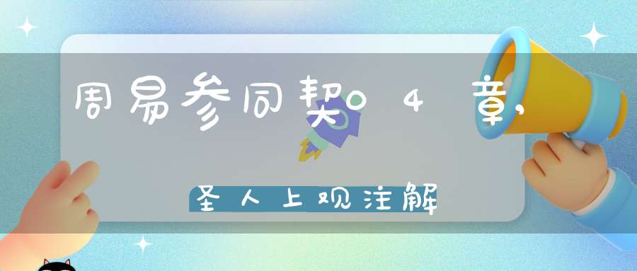 周易参同契04章,圣人上观注解