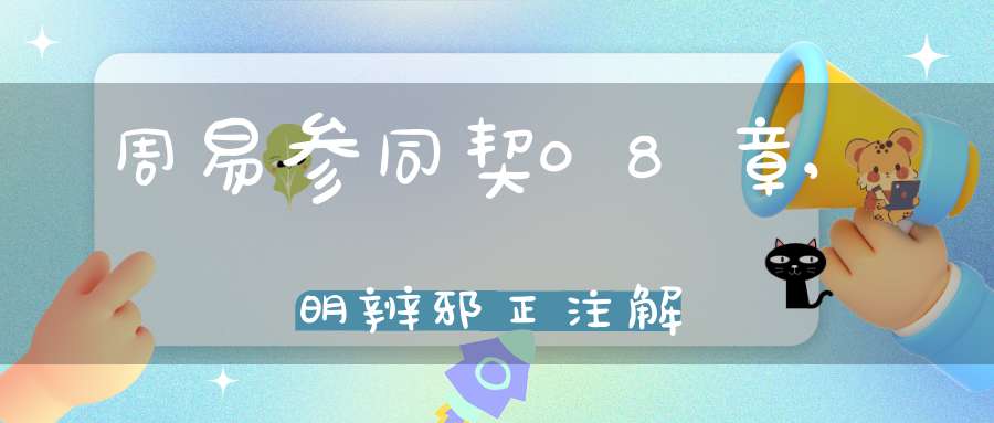 周易参同契08章,明辨邪正注解