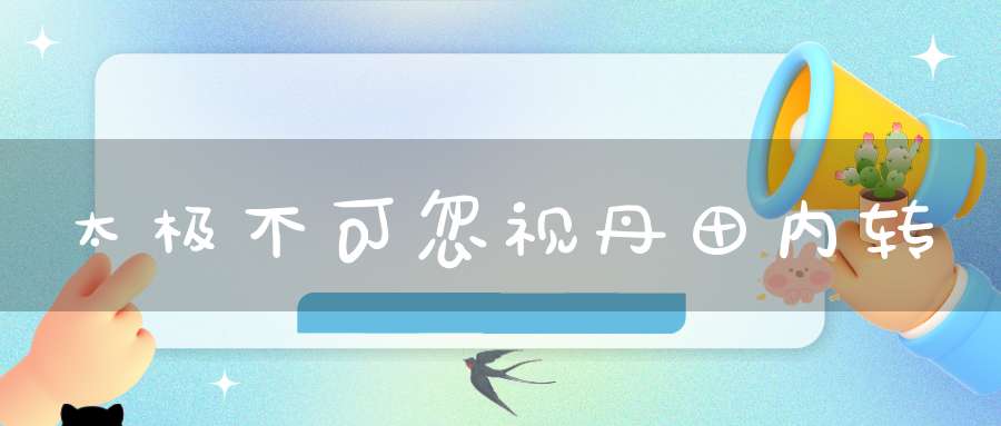太极不可忽视丹田内转