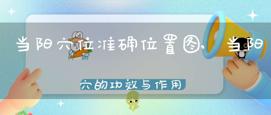 当阳穴位准确位置图,当阳穴的功效与作用