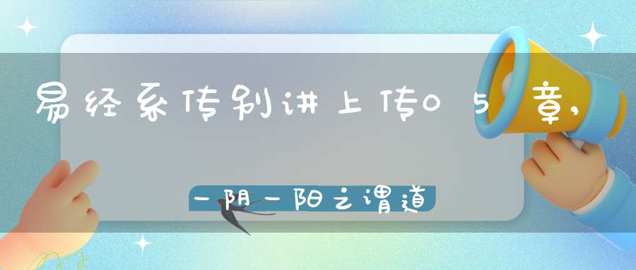 易经系传别讲上传05章,一阴一阳之谓道（01）在线学习