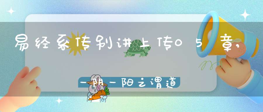 易经系传别讲上传05章,一阴一阳之谓道（05）在线学习