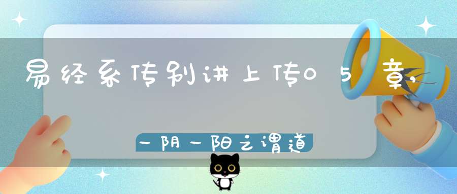 易经系传别讲上传05章,一阴一阳之谓道（10）在线学习