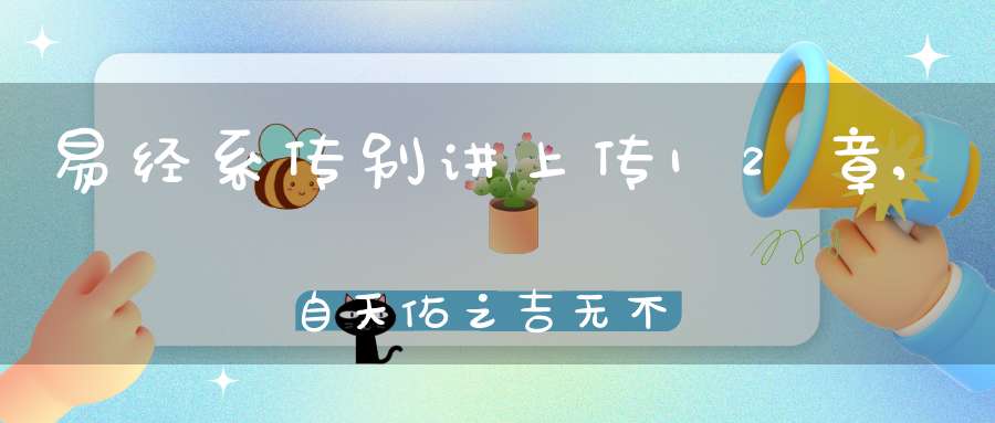 易经系传别讲上传12章,自天佑之吉无不利（03）在线学习