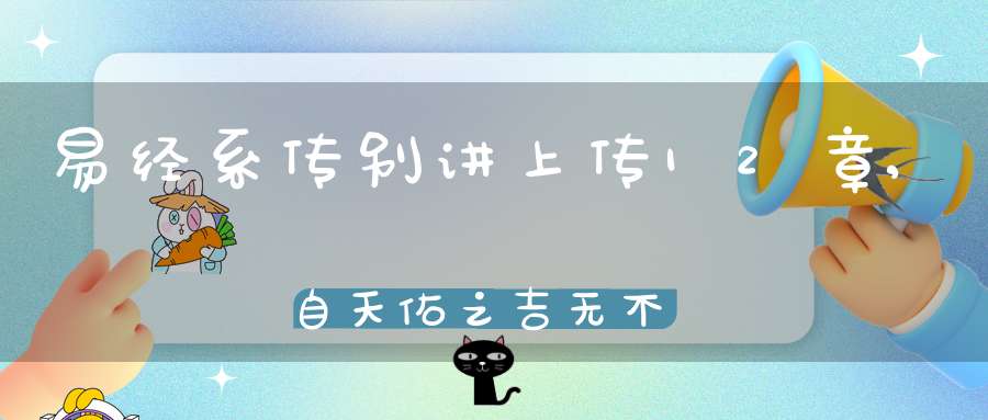 易经系传别讲上传12章,自天佑之吉无不利（04）在线学习