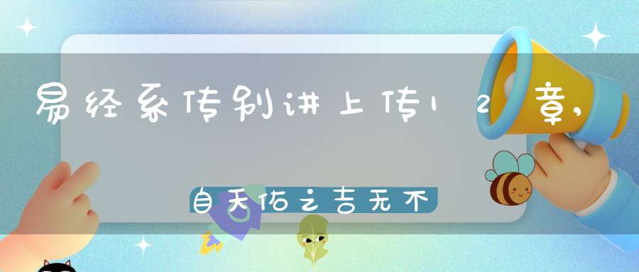 易经系传别讲上传12章,自天佑之吉无不利（05）在线学习