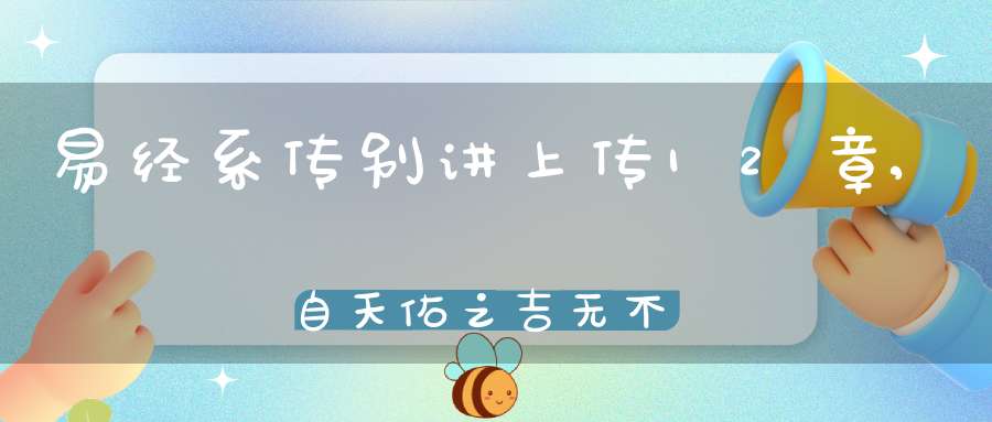 易经系传别讲上传12章,自天佑之吉无不利（07）在线学习