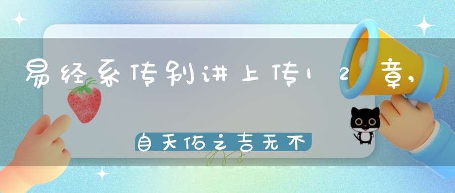 易经系传别讲上传12章,自天佑之吉无不利（08）在线学习