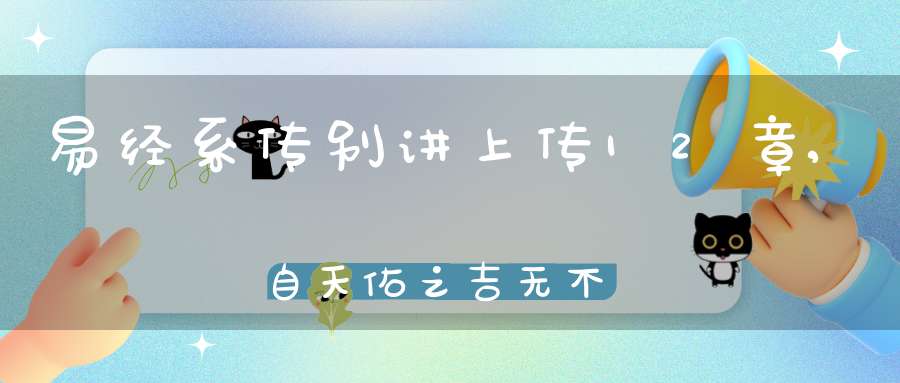 易经系传别讲上传12章,自天佑之吉无不利（09）在线学习