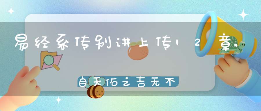 易经系传别讲上传12章,自天佑之吉无不利（11）在线学习