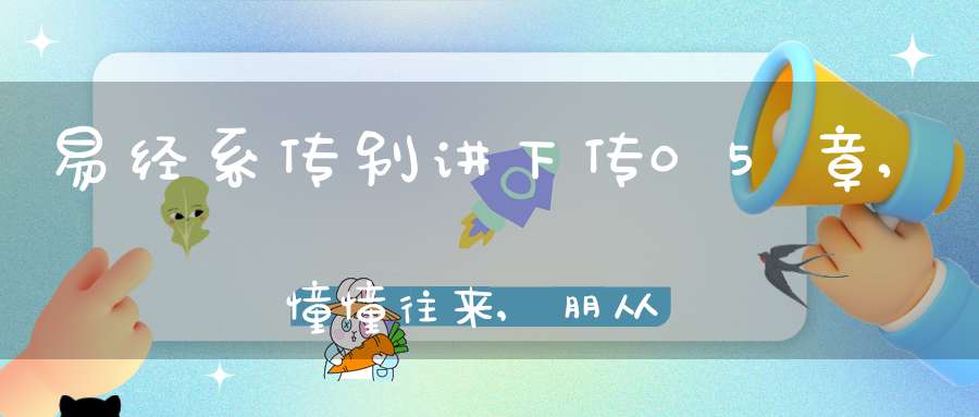 易经系传别讲下传05章,憧憧往来,朋从尔思（17）在线学习