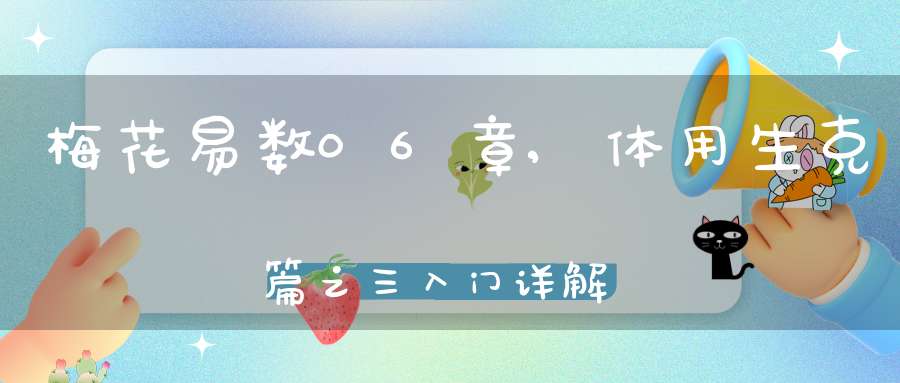 梅花易数06章,体用生克篇之三入门详解