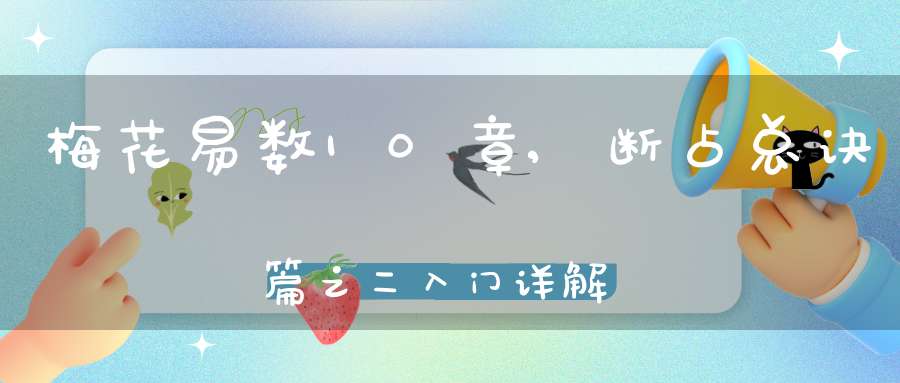 梅花易数10章,断占总诀篇之二入门详解
