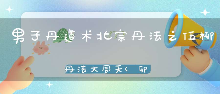男子丹道术北宗丹法之伍柳丹法大周天(卯酉周天)