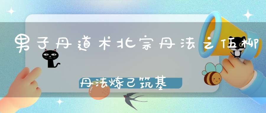 男子丹道术北宗丹法之伍柳丹法炼己筑基