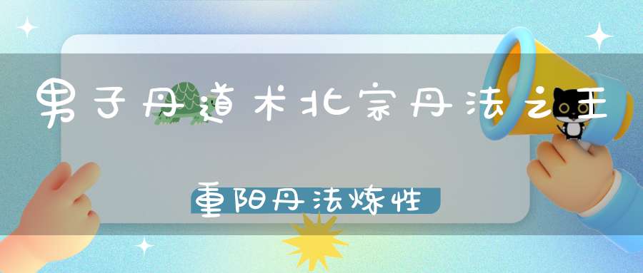 男子丹道术北宗丹法之王重阳丹法炼性