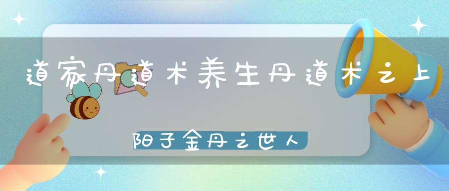 道家丹道术养生丹道术之上阳子金丹之世人皆得和观水得道等