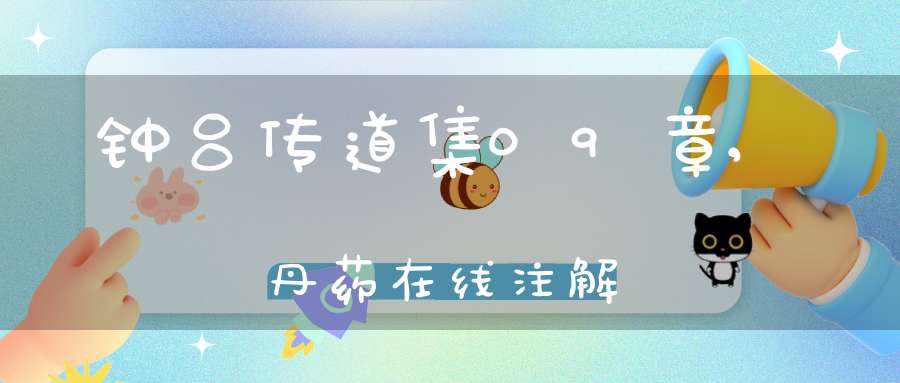 钟吕传道集09章,丹药在线注解