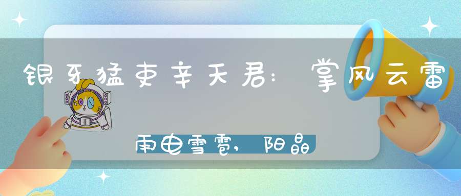 银牙猛吏辛天君:掌风云雷雨电雪雹,阳晶炼度执法真人