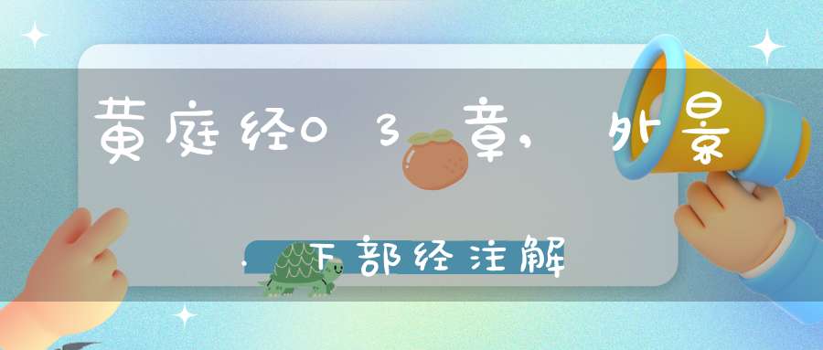 黄庭经03章,外景.下部经注解