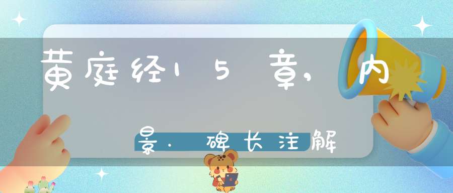 黄庭经15章,内景.碑长注解