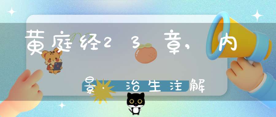 黄庭经23章,内景.治生注解