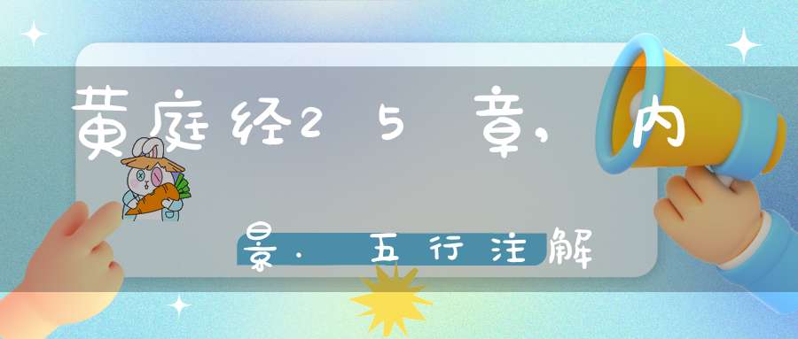 黄庭经25章,内景.五行注解