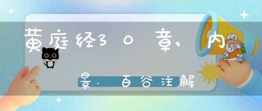 黄庭经30章,内景.百谷注解