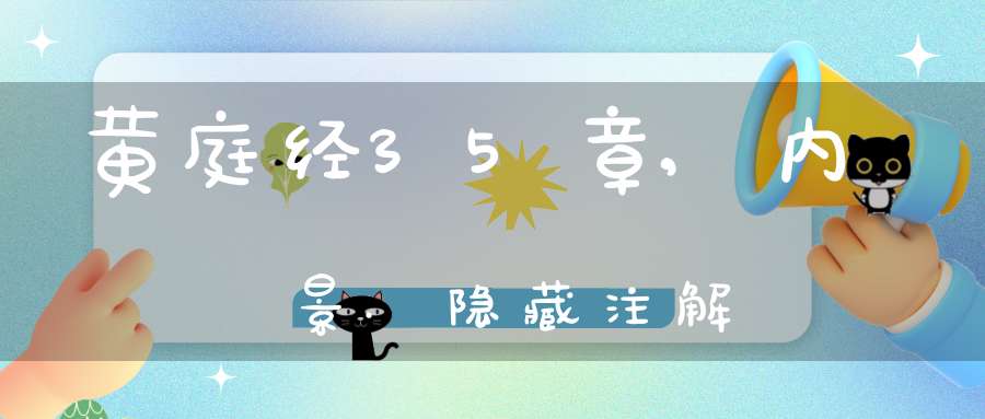 黄庭经35章,内景.隐藏注解